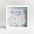 Shadow Box Birth Statistics Frame - Hot Air Balloon - Pink